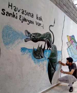 Sanat duvarda Yenişehir Diyarbakır / 32272