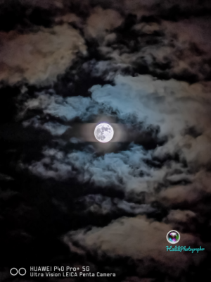 10X Optik Zoom+Gece Modunda Ay ve Bulutlar / 8895