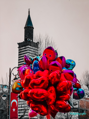 Balonlar ve Nebi Camii Minaresi 📷🔭 3X / 16770